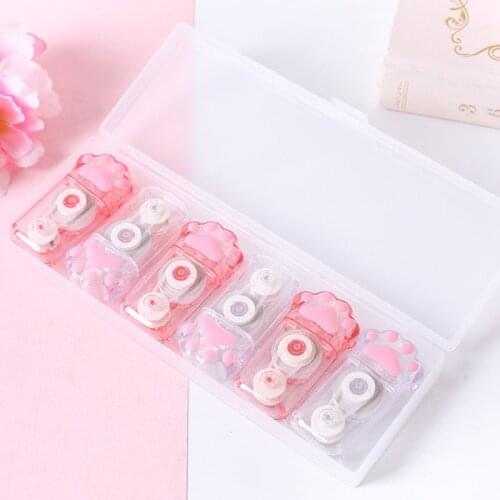 6pcs Cute Cat Claw Correction Correcting Tape Stationery Corrector School Office Supplies Student Kids Gifts