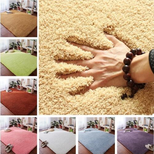 Living Room Area Rugs Carpet Big Size Mat Anti-Slip Bedroom Carpet Tea table long plush Carpets Bedroom Mats Home Shaggy Fur