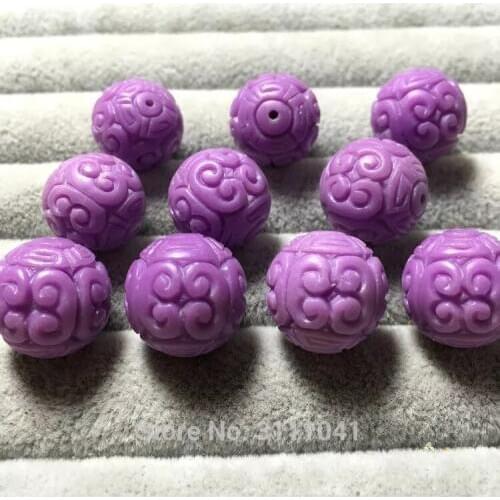 One pcs mica quartz round carved 13-14mm for DIY jewelry making loose beads FPPJ wholesale beads nature gem stone