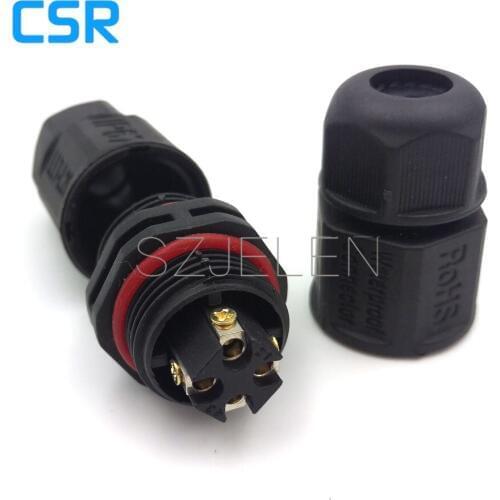 LLT L20, waterproof connector 4 pin, IP67, No soldering waterproof cable connector, straight connector