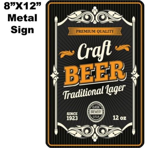 8"x12" METAL SIGN - Beer #19 Vintage Looking Craft Game Room Bar Man Cave Gift