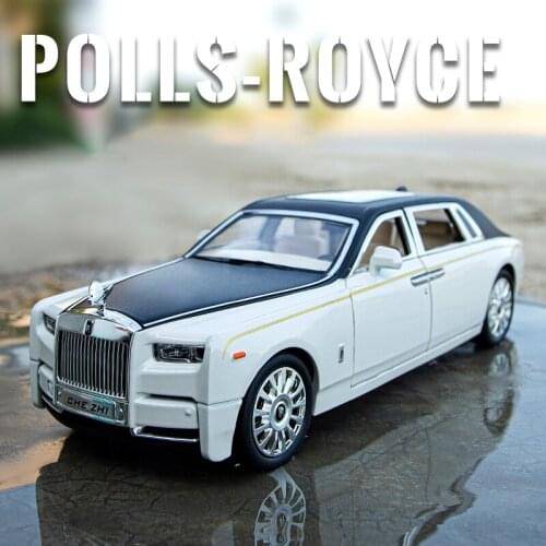 New 1:24 Rolls-Royce Phantom Lengthened Cohes Car Model Diecast Alloy model Light Models High Simulation Toy Gift Collection