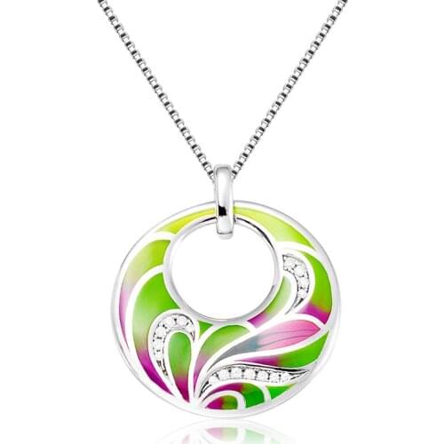 New 925 Sterling Silver Like Myth Colorful Phoenix Enamel Necklace for Women Charming Fashion Necklace Pendant Party Jewelry