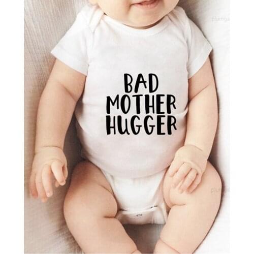 Mother Hugger Printed Kids Clothing One Piece Jumpsuit Toddler Shower Gifts Summer Infant Romper Kids' Costume Girls Outfits
