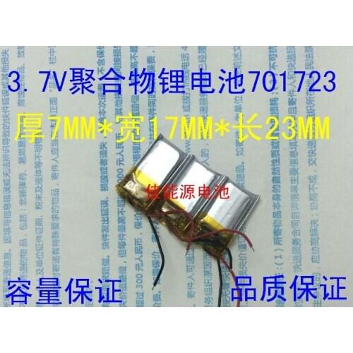 3.7V polymer lithium battery 701723 180MAH Bluetooth remote control battery sound card Rechargeable Li-ion Cell