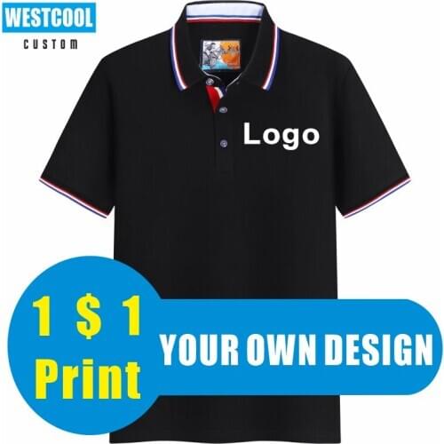 9 Colors Polo Shirt Custom Embroidery Logo Casual Men And Women Short-Sleeved Polo Printing Design Tops WESTCOOL2020