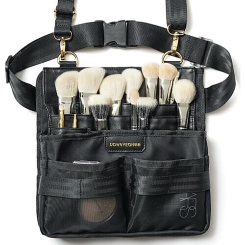 Rownyeon Makeup Brush Wast Belt Bag Pouch Makeup Bag Brushes Organizer Bag for Pro Makeup Artist Hair Makeup(Only bag