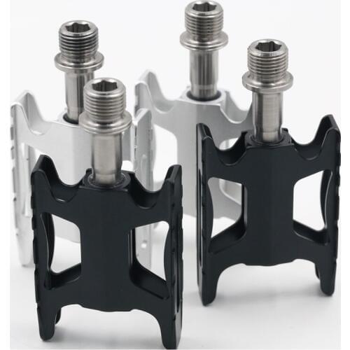 Ultra lightweight CNC Pedals with Full Titanium Axles for folding bike 160g one pair