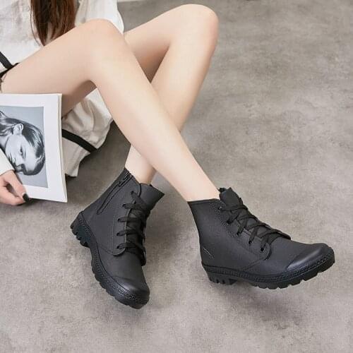 Spring wear galoshes fashion low help Martin boots antiskid general college men and women