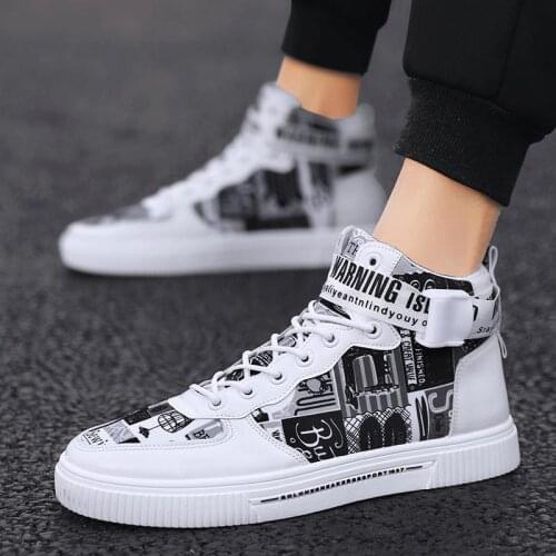 High Top Rubber Sole Man Sneakers Mens Running Shoes Sport Man Sports Shoes for Boy White Gray Working Trainer Runniing A-853