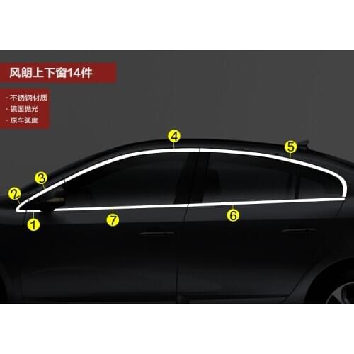 High Quality Stainless Steel Car Window Trim Strip For Renault Fluence 2011 2012 2013 2014 2015 4dr Car-styling