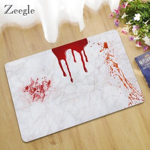 Zeegle Door Mat Floor Mat Halloween Decor Carpet For Living Room Kid Bedroom Foot Pad Kitchen Non-slip Rug
