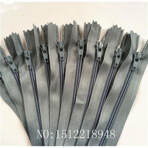 10pcs ( 12 Inch ) 30cm Gray Nylon Coil Zippers Tailor Sewer Craft Crafters &FGDQRS #3 Closed End