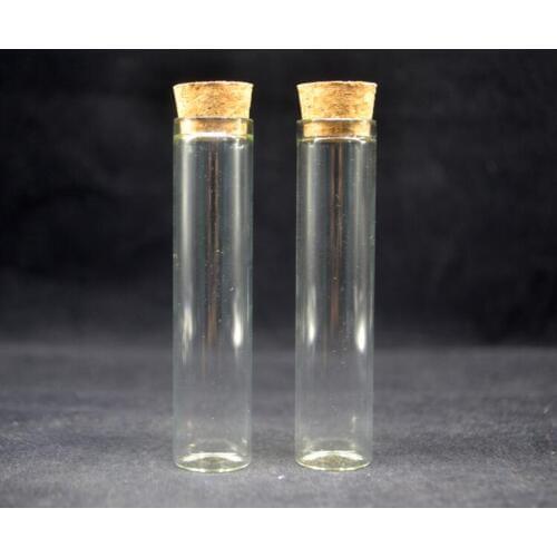10pcs/lot Transparent 18*80mm 13ML wishing glass bottles jars diy jewelry finding craft with wooden cork stopper Gift
