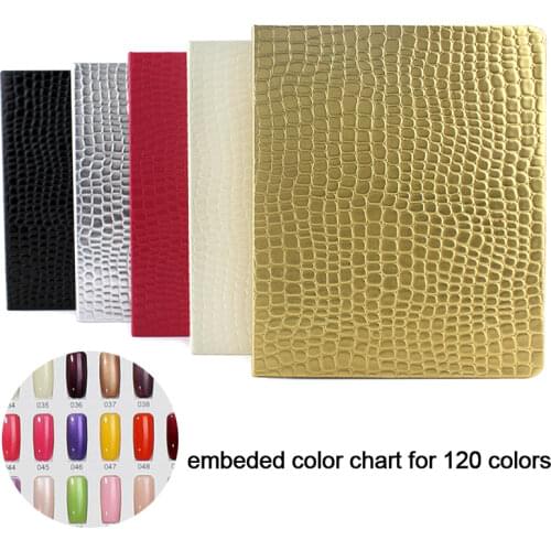 120/160/240 False Nail Color Book Display Board Nail Salon Showing Card PU Leather Book With Free Tip Nail Art Gel Polish Color
