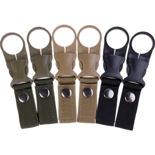 2pcs Multifunctional Water Bottle Buckle Webbing Backpack Hanger Hook Holder Travel Kit Survival Tool
