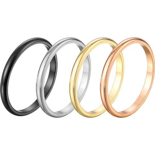 2019 Minimalist 18 K rose gold spherical stainless steel couple ring female Men Woman Ring