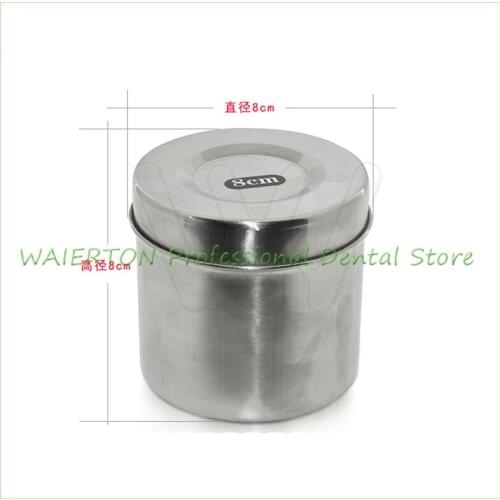 8cm tattoo Medical Stainless Steel Cotton Disinfection Container Tank Alcohol Iodine Gauze Canister Medicine Cylinder Box tool