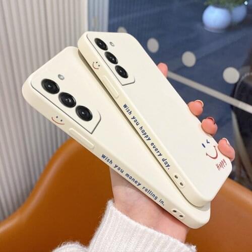 Smiley Phone Case For Samsung Galaxy S21 S20 FE S10 Note 20 10 Ultra Plus A72 A52 A42 A32 A71 A51 A41 A31 A21S 4G 5G Cover