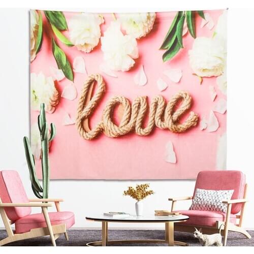 Teen room decoration Flamingo wall tapestry decorations bedroom wall hanging 3D Home decor Flowers wall blanket Livingroom decor