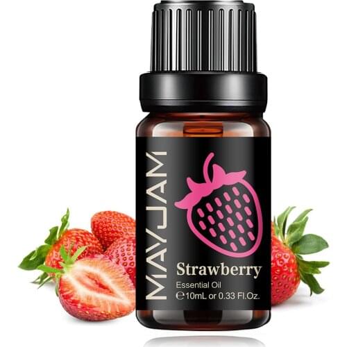 10ML Strawberry Fruit Fragrance Essential Oil Diffuser for Skin Apple Mango Pineapple Watermelon Grape Passion Fruit Coconut Oil