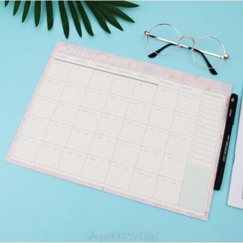 Monthly Paper Pad 20 Sheets DIY Planner Desk Agenda Gift School Office Supplies Jy17 20 Dropship Wholesales Retailsale
