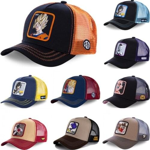 All Brand Anime Dragon Ball Z 62 Styles Snapback Cap Cotton Baseball Cap Men Women Hip Hop Dad Mesh Hat Trucker Dropshipping