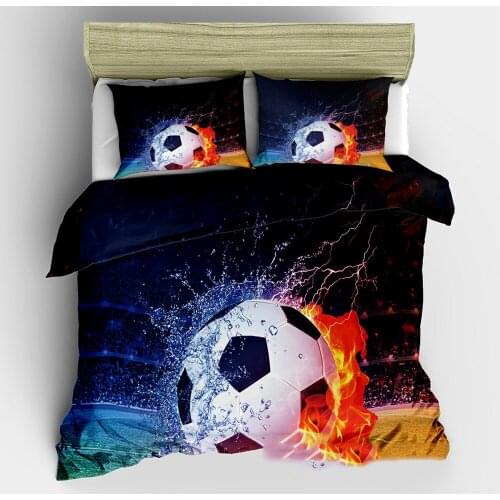 3D Soccer Football Bedding Set 2/3 PCS Cool Sport Comforter Cover Set Play Football Duvet Cover With Pillowcase Queen King Size