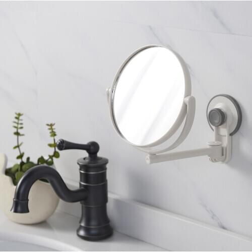 Bath Mirror Cosmetic Mirror 1X/3X Magnification Suction Cup Adjustable Makeup Mirror Double-Sided Bathroom Mirror ZM206