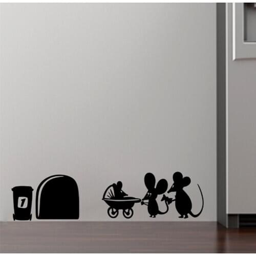 Hot sell Mouse Hole Wall Sticker Home Decoration Vinyl Small Size Wall Sticker Decoration