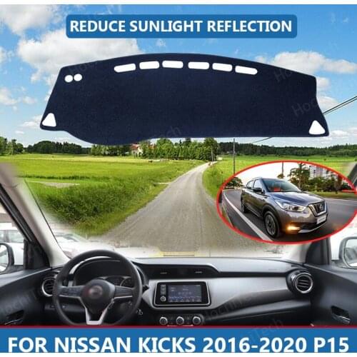 Car Inner Dashboard Cover Capet Cape for Nissan Kicks 2016-2020 P15 Dashmat Sunshade Pad Cover Dash Mat