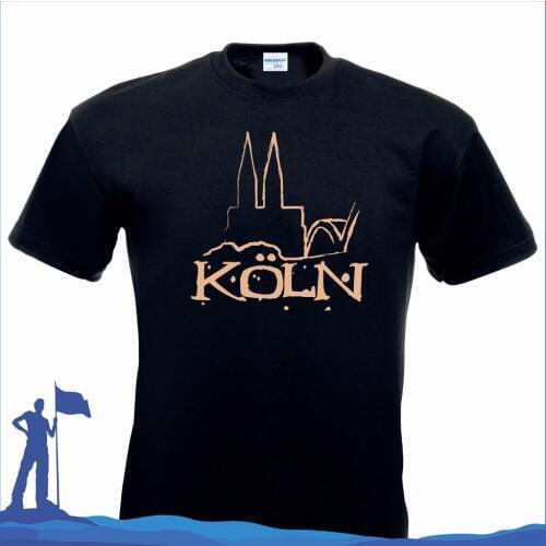 2019 Crew Neck Brand New Tshirt Short-Sleeve Tees Creative Design Printing Cotton T-Shirt Cologne Germany Tee shirt