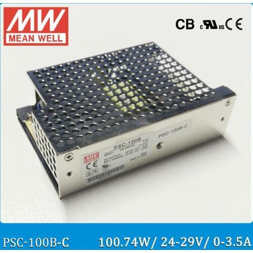 Original Meanwell PSC-100B-C 100W 24~29V 0~3.5A security power supply battery charger(UPS function) enclosed type with cover