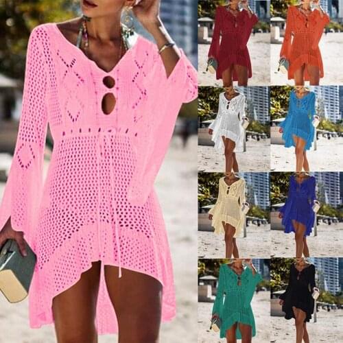 Beach Tops Sexy See-Through Dress Bikini Coverall Net Coverall