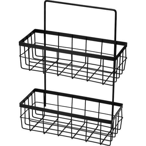 Hanging Iron Bathroom Shelf Shower Shampoo Soap Cosmetic Shelves Bathroom Accessories Storage Organizer Rack Holder Black