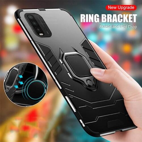 Shockproof Armor Case for Xiaomi Redmi 9T Case Ring Holder Stand Phone Back Cover for Xiaomi Redmi 9T Redmi9t J19S M2010J19SG