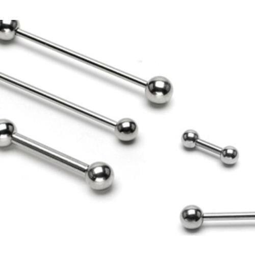 Straight Surgical Steel Barbell - Nipple Tongue - Various Sizes Available 6-22mm Tragus Ear Helix Bar Piercing