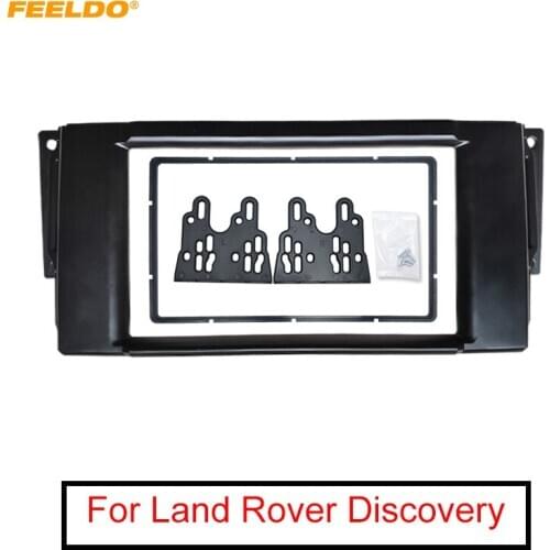 FEELDO 2DIN Car CD/DVD Radio Fascia Plate Panel Frame for Land Rover Range Rover/Freelander/Discovery Panel Dashboard Mount Kit