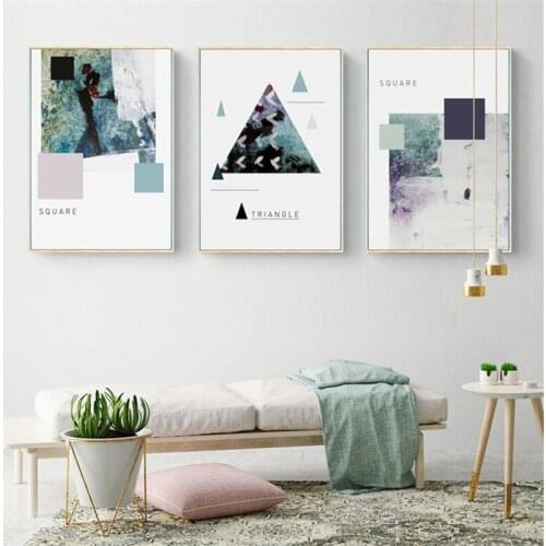 Northern European Modern Abstract Geometric Landscape Plants Personalized Paintings Decorative Painting wall pictures