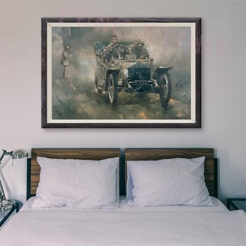T152 Retro Racing Car Classic Painting Vintage car 53 Custom Silk Poster Home Deco Wall Art Christmas Gift