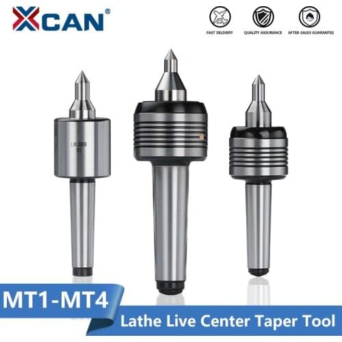 XCAN Lathe Live Center Taper Tool MT1 MT2 MT3 MT4 Triple Bearing CNC Live Revolving Milling Center Taper Lathe Machine Tools