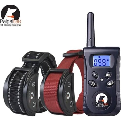 Paipaitek Dog Training Collar with Remote No Shock Safe Bark Stop with Sound Vibration Bark Collar Rechargeable and Waterproof