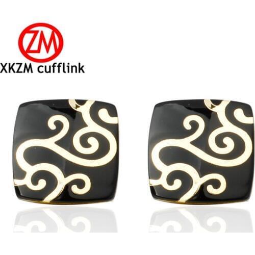 High Quality French enamel gold auspicious clouds Cufflink For Mens Shirt Brand suit Cuff Buttons Top sale Cuff Links Jewelry