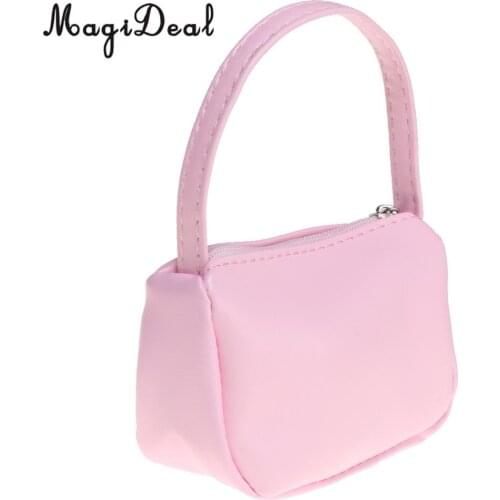 1Pc Stylish Pink Zipper Handbag Cloth Mini Bag for 18 Inch Doll Clothing Accs