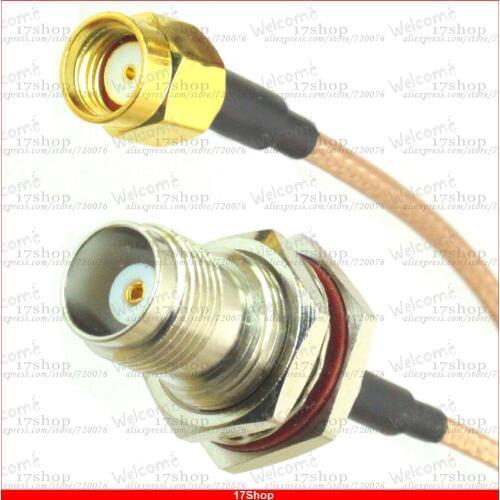 10pc RP-SMA male jack TO TNC female nut bulkhead center 15cm RG316 cable pigtail