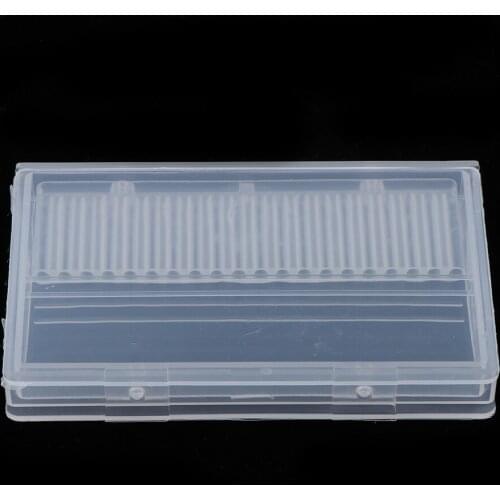 20 Holes Nail Drill Bits Holder Organizer Case Manicure Grinding Head Box