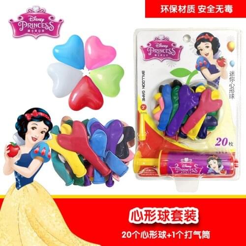 20 pcs/set Disney girls snow White Heart-shaped birthday party Ballons boys Mickey Mouse decoration gift