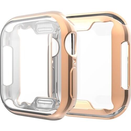 360 Slim Watch Cover for Apple Watch Case 5 4 3 2 1 42MM 38MM Soft Clear TPU Screen Protector for iWatch 4 3 44MM 40MM