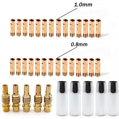 38pcs MB15 MIG Welding Torch Nozzle Consumables Holder Conical Gas Nozzle Contact Tips For MIG MAG Welding Torch