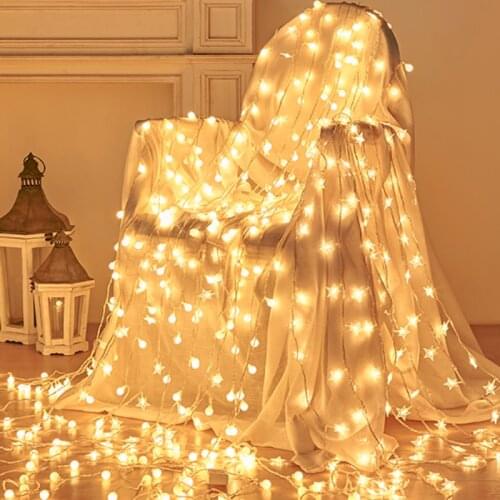 3M 6M 10M Star Ball Led String Lights Christmas Decoration for Room Home Outdoor Navidad Fairy Garland Wedding New Year Gifts